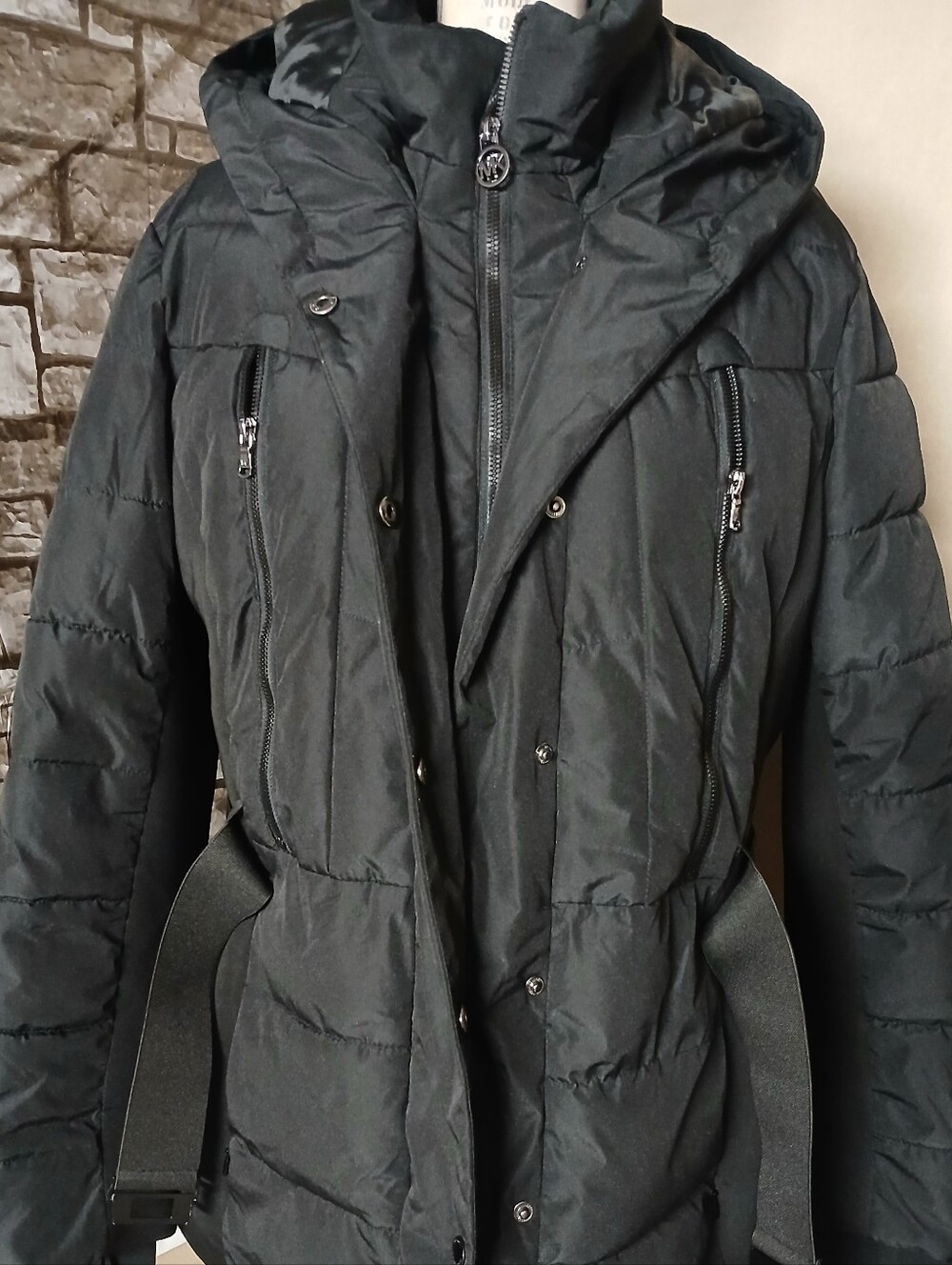 Michael Kors Black Women's Hooded Puffer Jacket